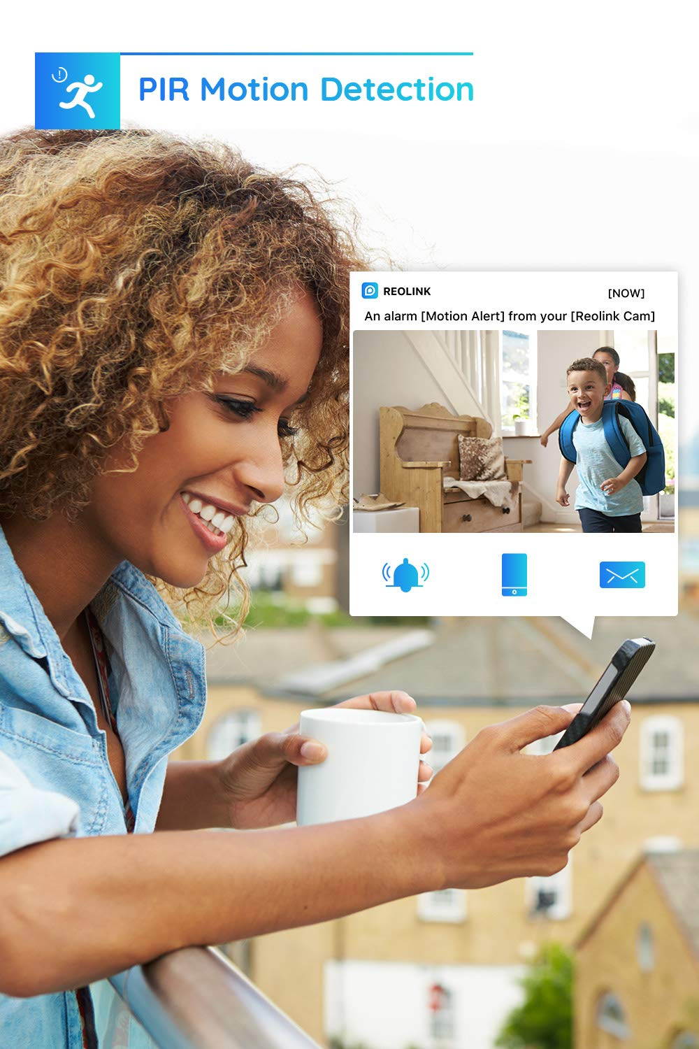 Reolink Argus 2 w/ Black Solar Panel - Wireless Outdoor Battery Security Camera 1080p HD Wire-Free 2-Way Audio Color Night Vision, PIR Motion Detection, Support Cloud/Alexa/Google Assistant