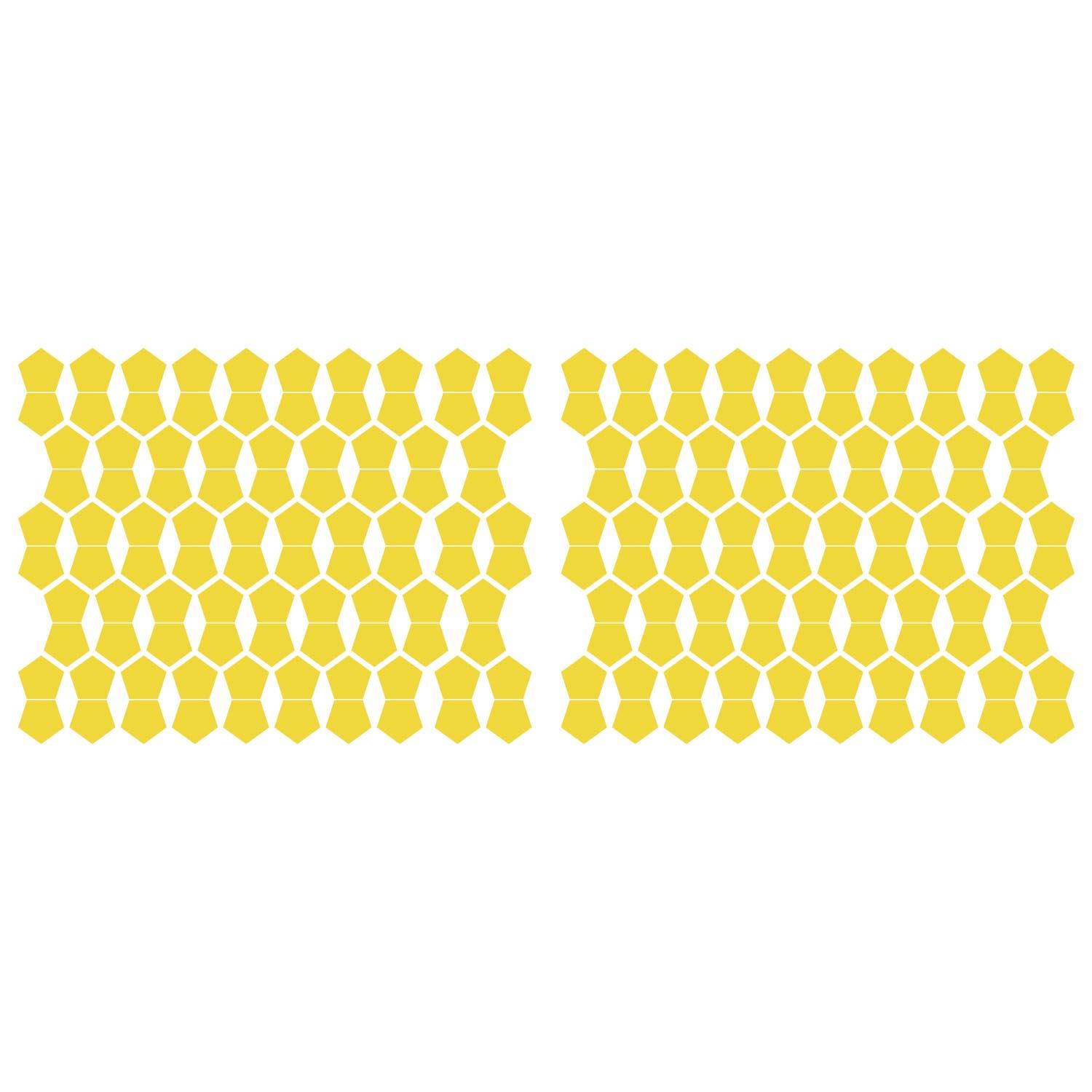 LiteMark 5.5 Inch Red Removable Pentagon Decals - Pack of 8