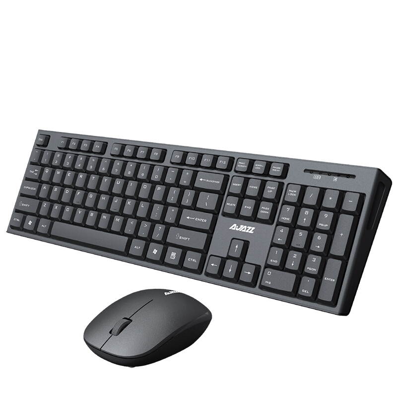 A-jazz A2080i Ergonomic Design, Cool Exterior 2.4GHz Wireless Keyboard And 1200DPI Mouse Combo For PC and Laptop- Black