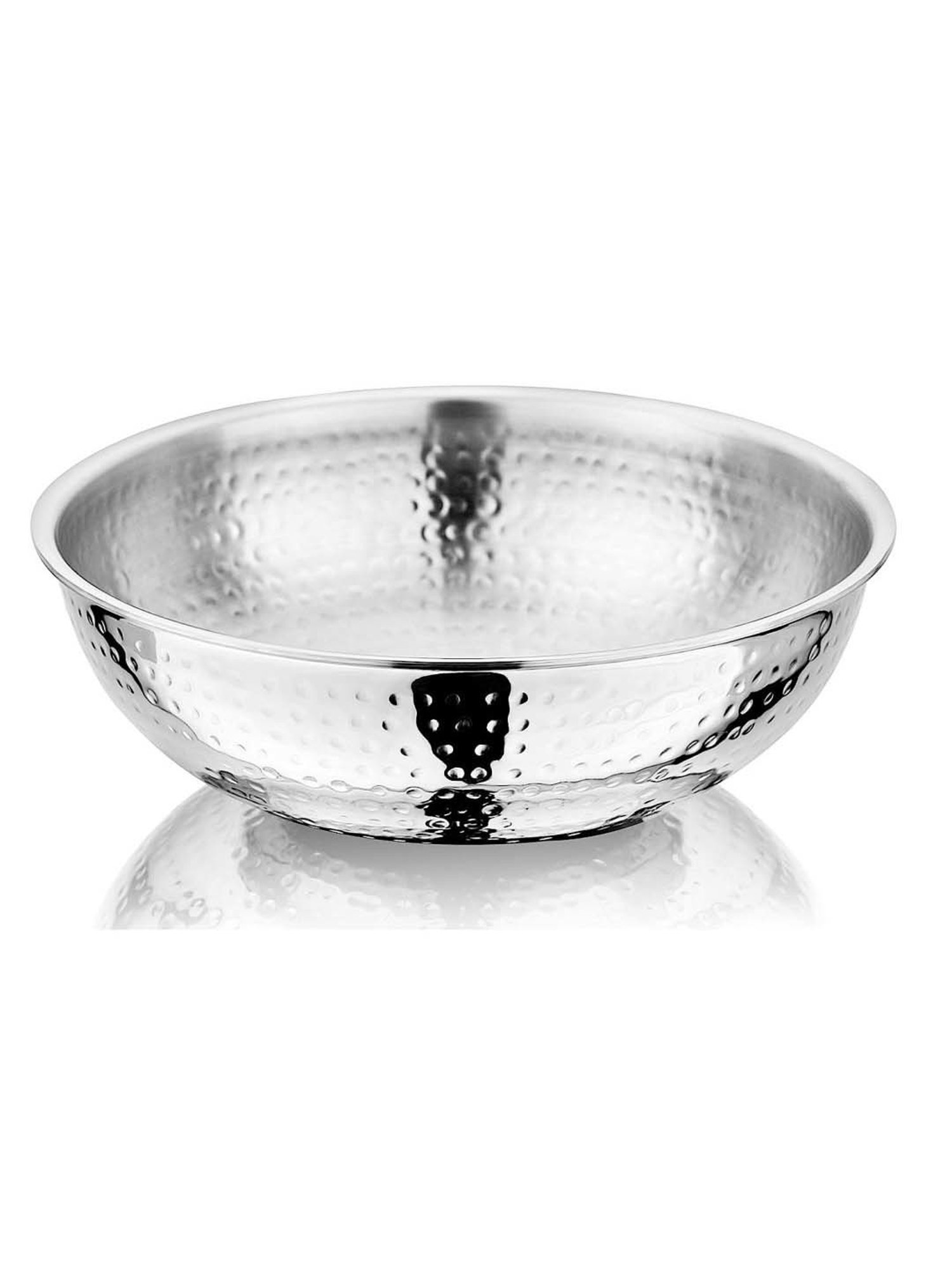 ALLO Silver Stainless Steel Induction Friendly Triply Kadhai (3 L)