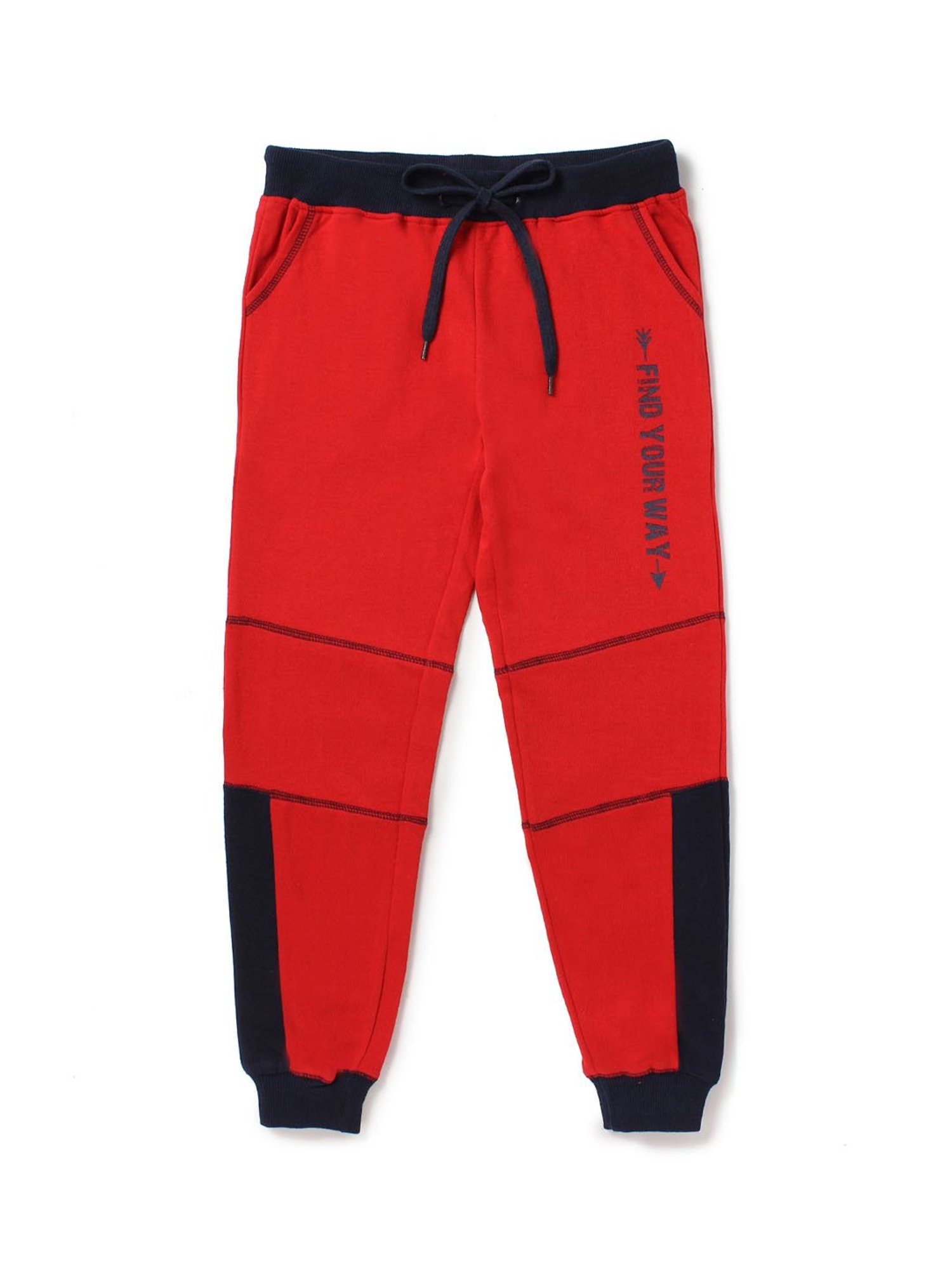 Cub McPaws Boys Red Printed  Joggers
