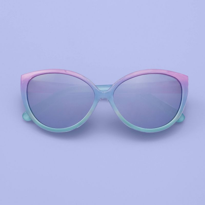 Girls' Mirror Lens Sunglasses - Cat & Jack™ Purple/Blue