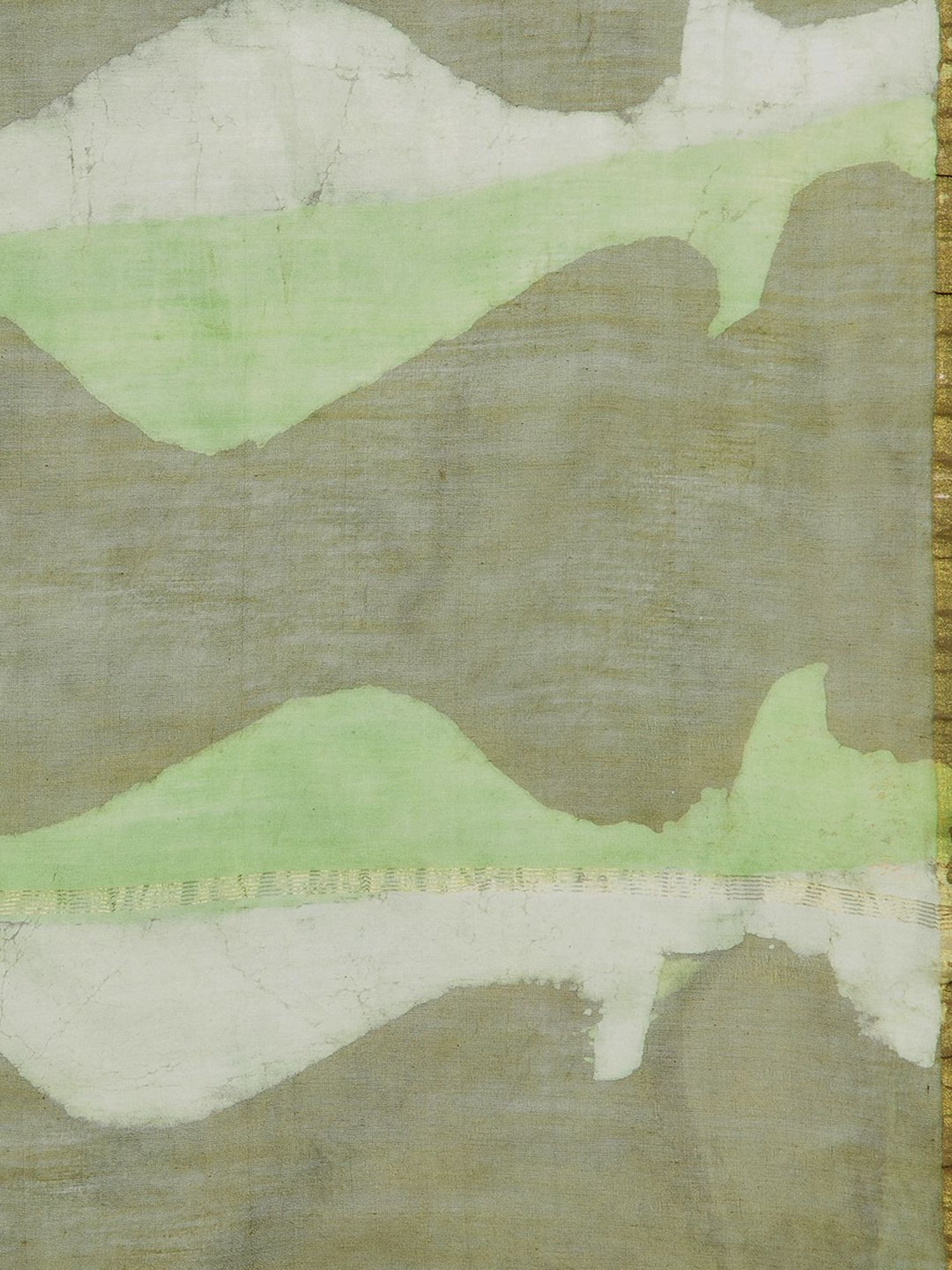 Kalakari India Green Printed Saree With Unstitched Blouse