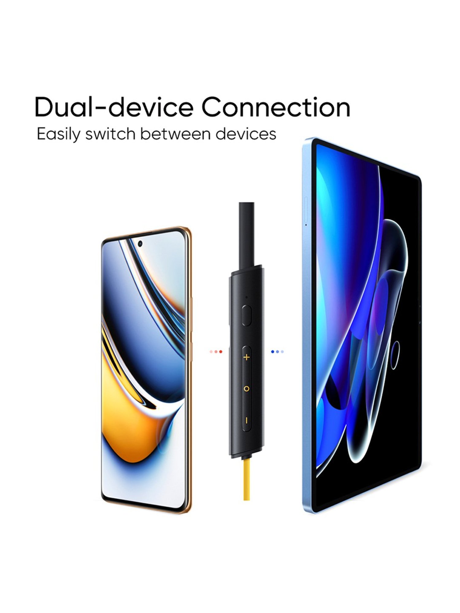 realme Buds Wireless 3 In Ear BT Neckband with 30dB ANC & upto 40Hrs Playback (Bass Yellow)