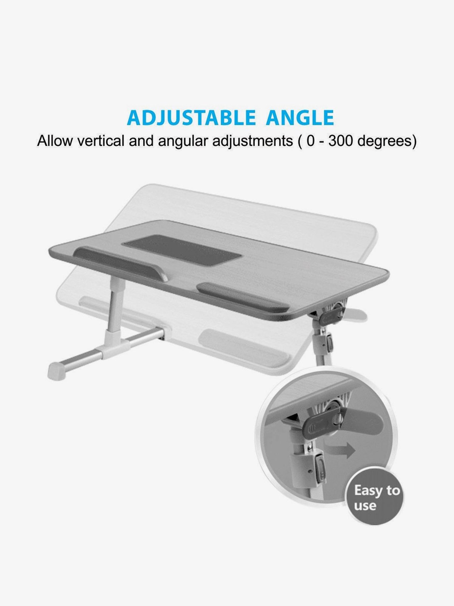Portronics My Buddy + POR-704 Portable Laptop Stand with Cooling Fan (Grey)