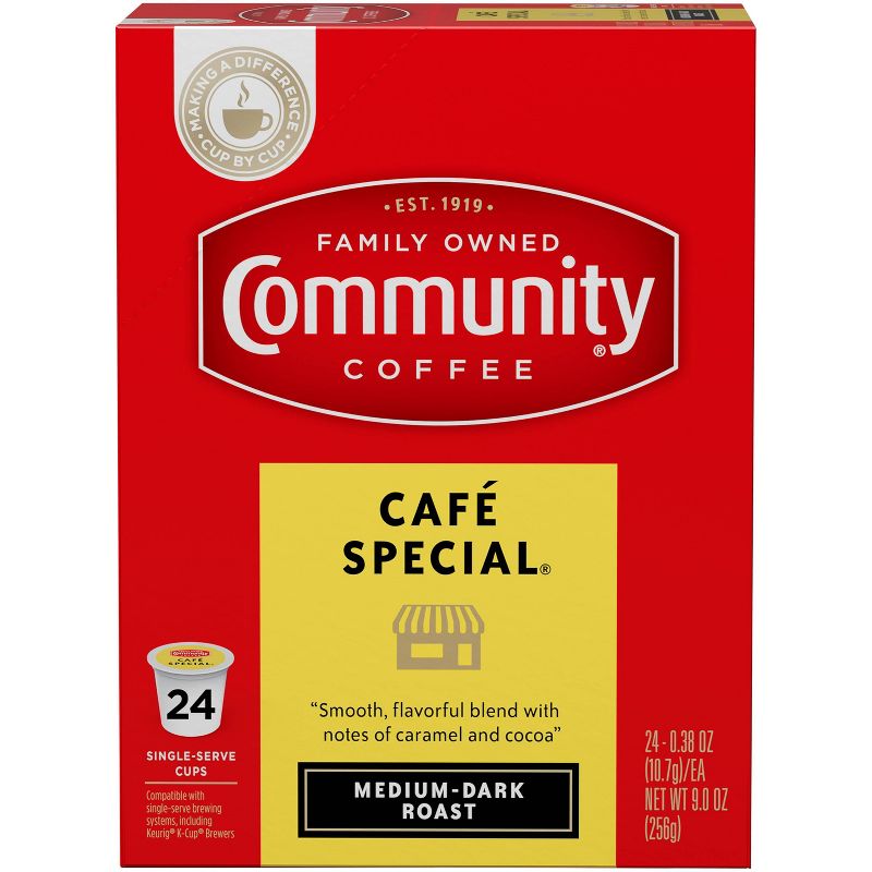 Community Coffee Cafe Special Medium Roast Coffee - Single Serve Pods - 24ct