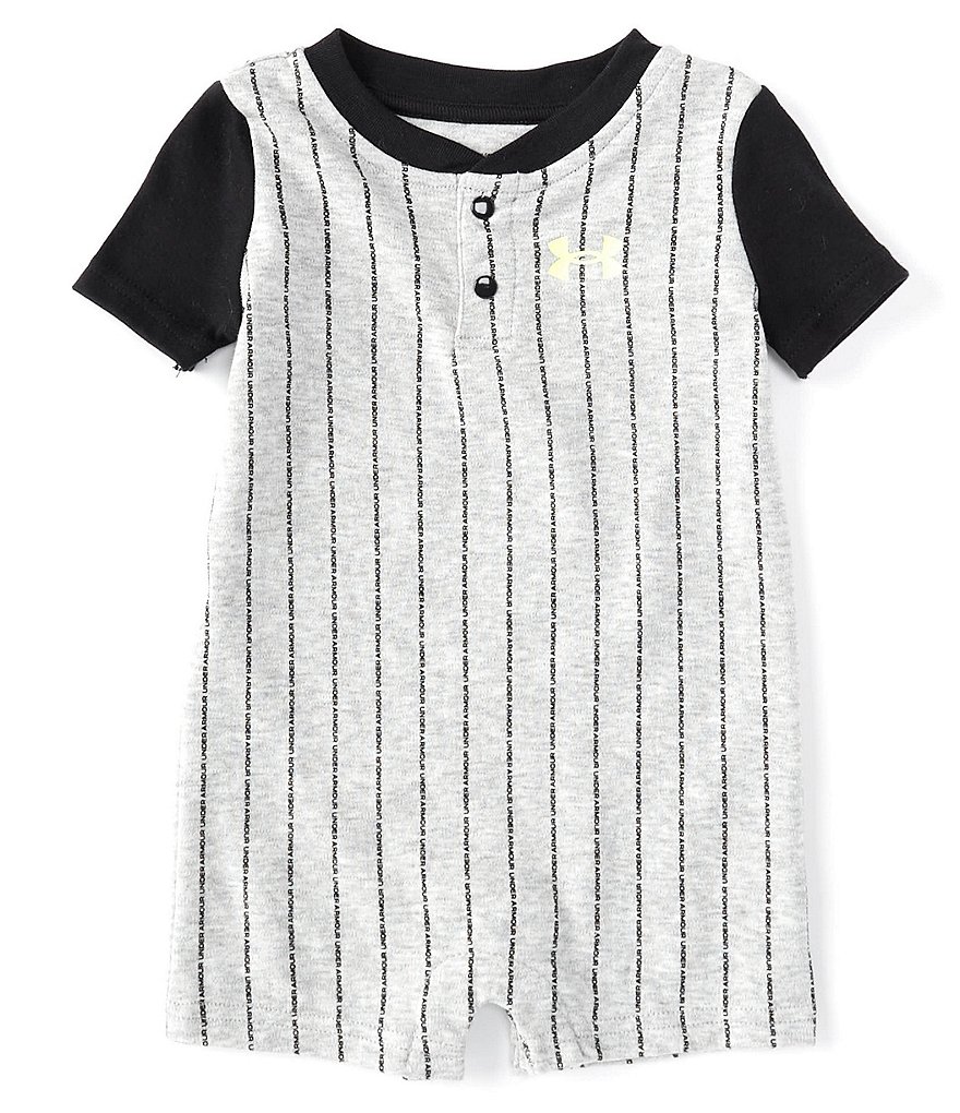 Under Armour Baby Boy Newborn-12 Months Short-Sleve UA Pinstripe Shortall