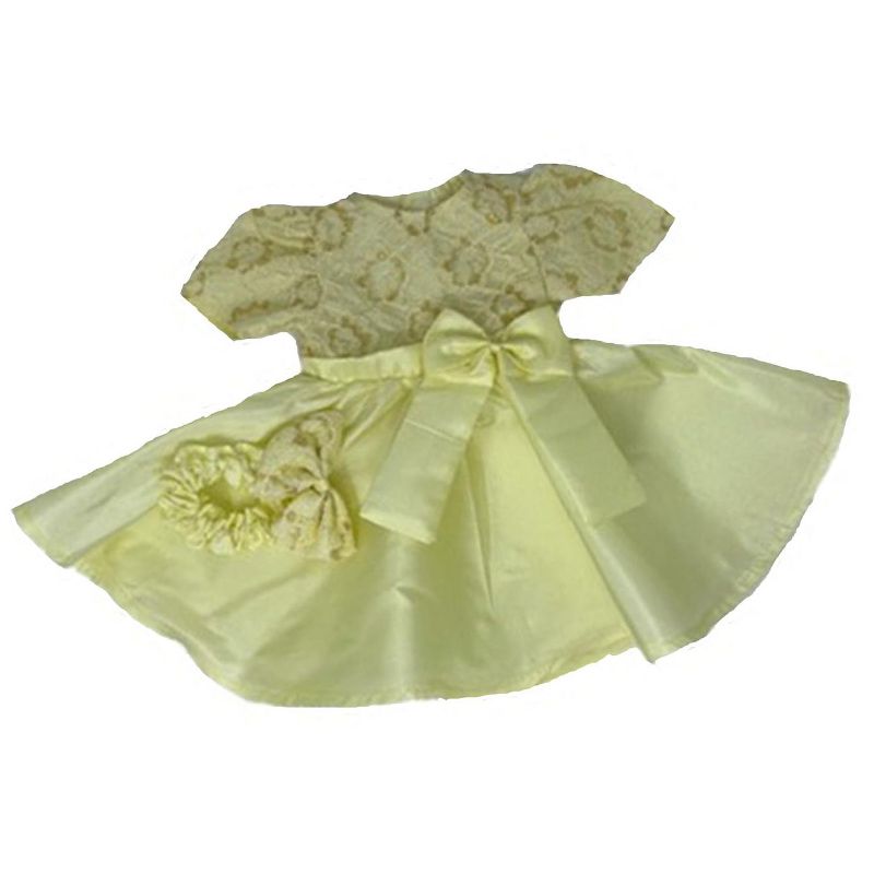 Doll Clothes Superstore Yellow Party Dress Fits Cabbage Patch Kid Dolls - On Sale