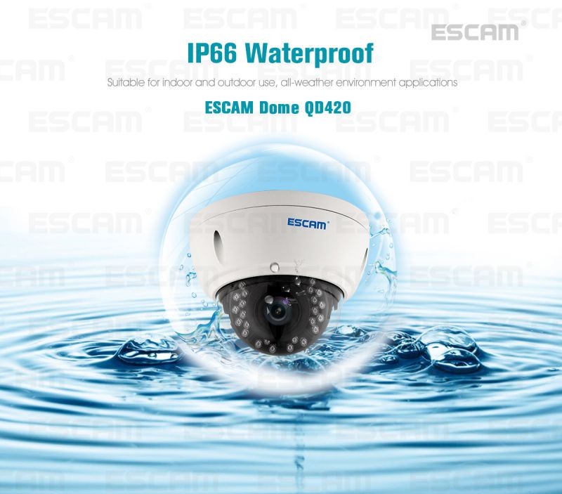 ESCAM QD420 IP Network Camera 4MP H.265 Surveillance Camera Onvif Security CCTV Dome Camera