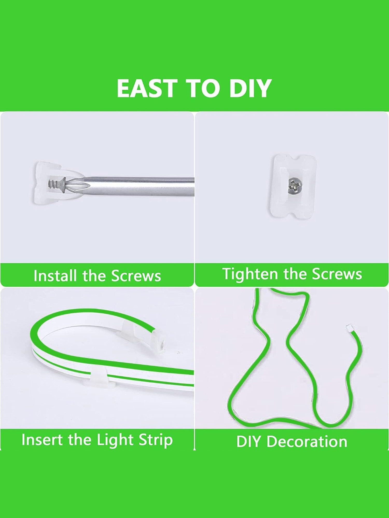 Xergy LED Neon Strip Lights 5Mtr, IP67 Waterproof Neon Rope Light for Home Decoration (Green)