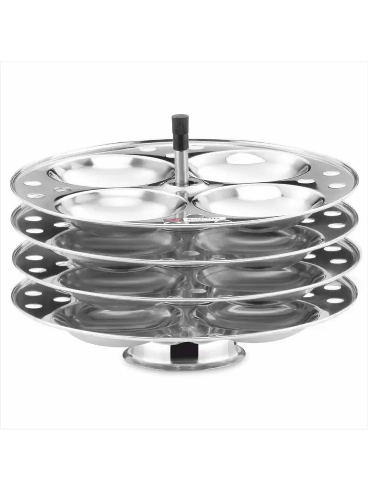 Butterfly Silver Stainless Steel Standard Idli Maker With Friendly Cooker