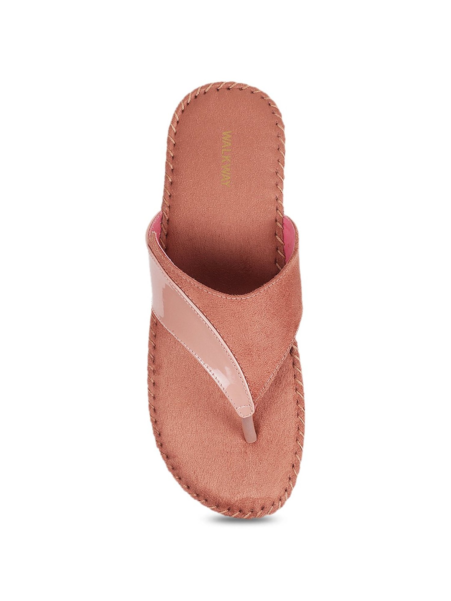 Walkway Women's Peach Thong Wedges