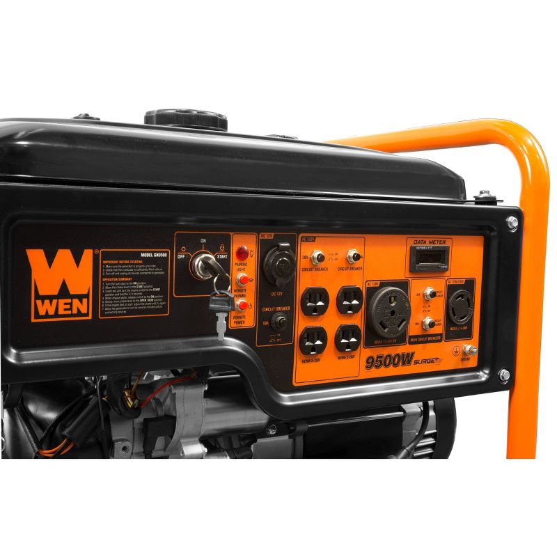 WEN GN9500 9500-W 420cc Transfer Switch & RV Ready 120V/240V Generator with Remote Start