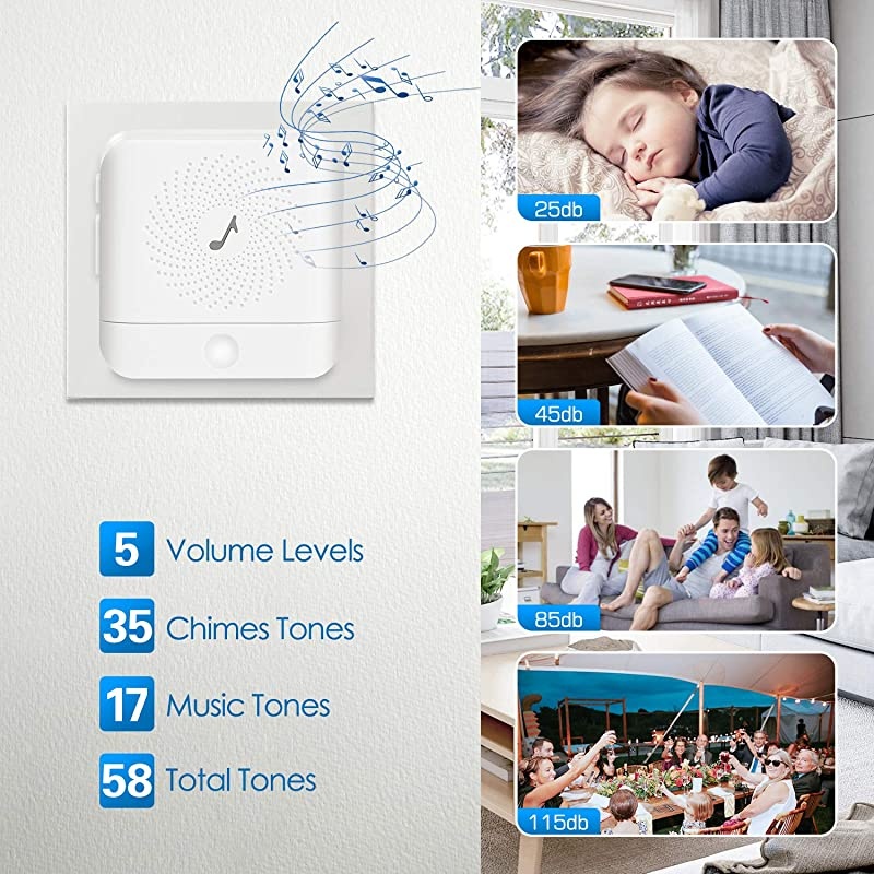 Caregiver Pager Wireless Patient Pager -  Personal Smart Call System SOS Call Buttons/Transmitters & Receivers, Nurse Calling Alert Patient Help System for Home/Elderly