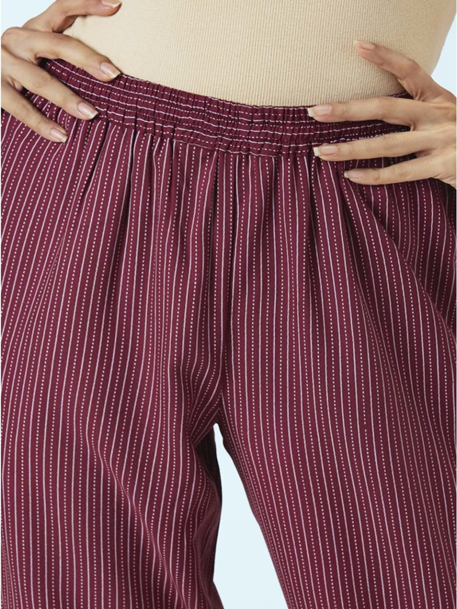 Rangmanch by Pantaloons Purple Floral Print Kurta Palazzo Set