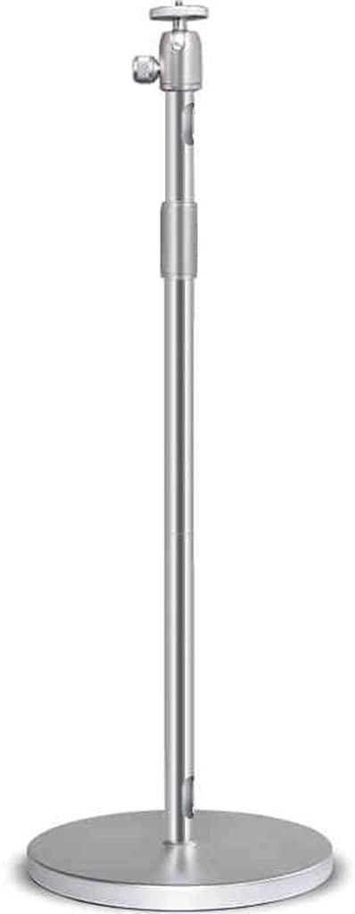 Floor Projector Stand Universal Projector Bracket 2+1 Splicing Structure Height Adjustable (33.5-59 Inches) Weighted Base 360&deg; Rotation in-Hole Routing 10kg Load (Color : Silver-95305cm)