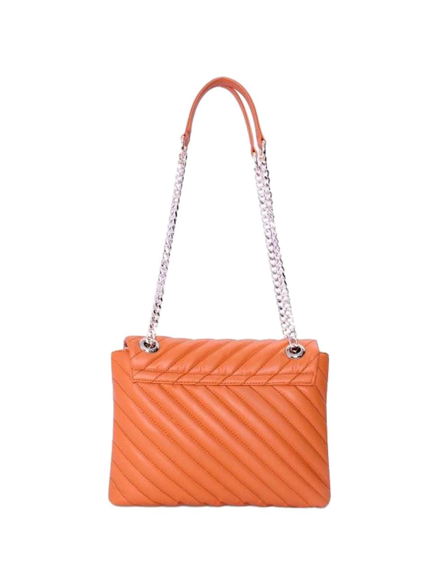 THE HOLISTIK Glamiitque Orange Quilted Medium Sling Handbag