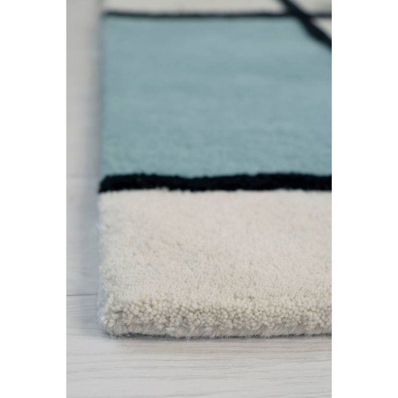 4'x6' Mid-Cen Grid Kids' Rug - Nico & Yeye
