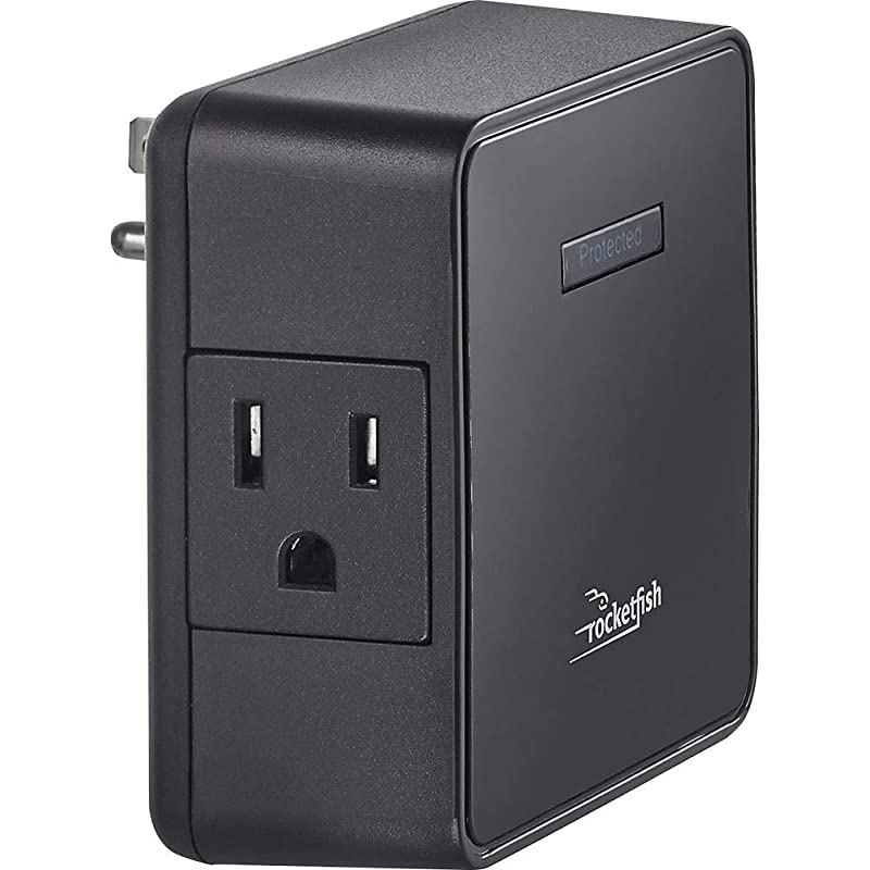 2-outlet Surge Protector 1500 Joules 47dB Black RF-HTS1215