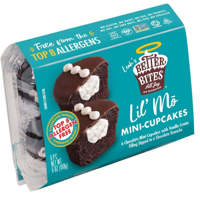 Better Bites Gluten Free Vegan Lil' Mo Mini Cupcakes - 6ct