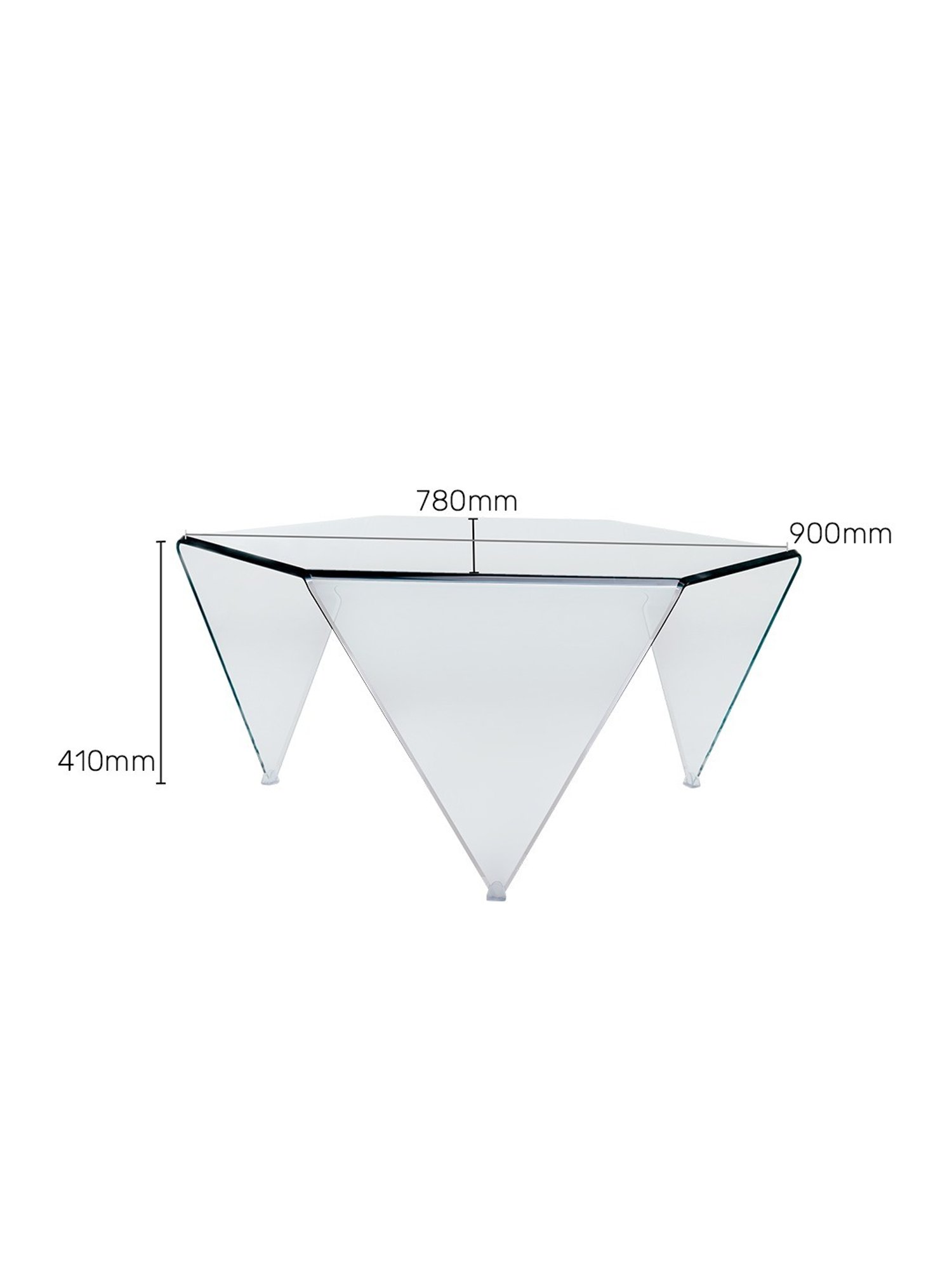 Durian Dune Modern Clear Glass Coffee & Center Table