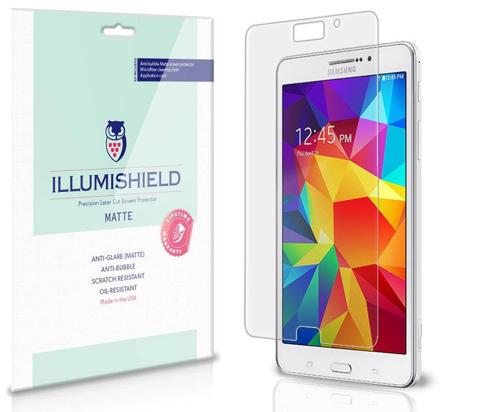 iLLumiShield Matte Screen Protector Compatible with Samsung Galaxy Tab 4 7.0 (International Version)(3-Pack) Anti-Glare Shield Anti-Bubble and Anti-Fingerprint PET Film