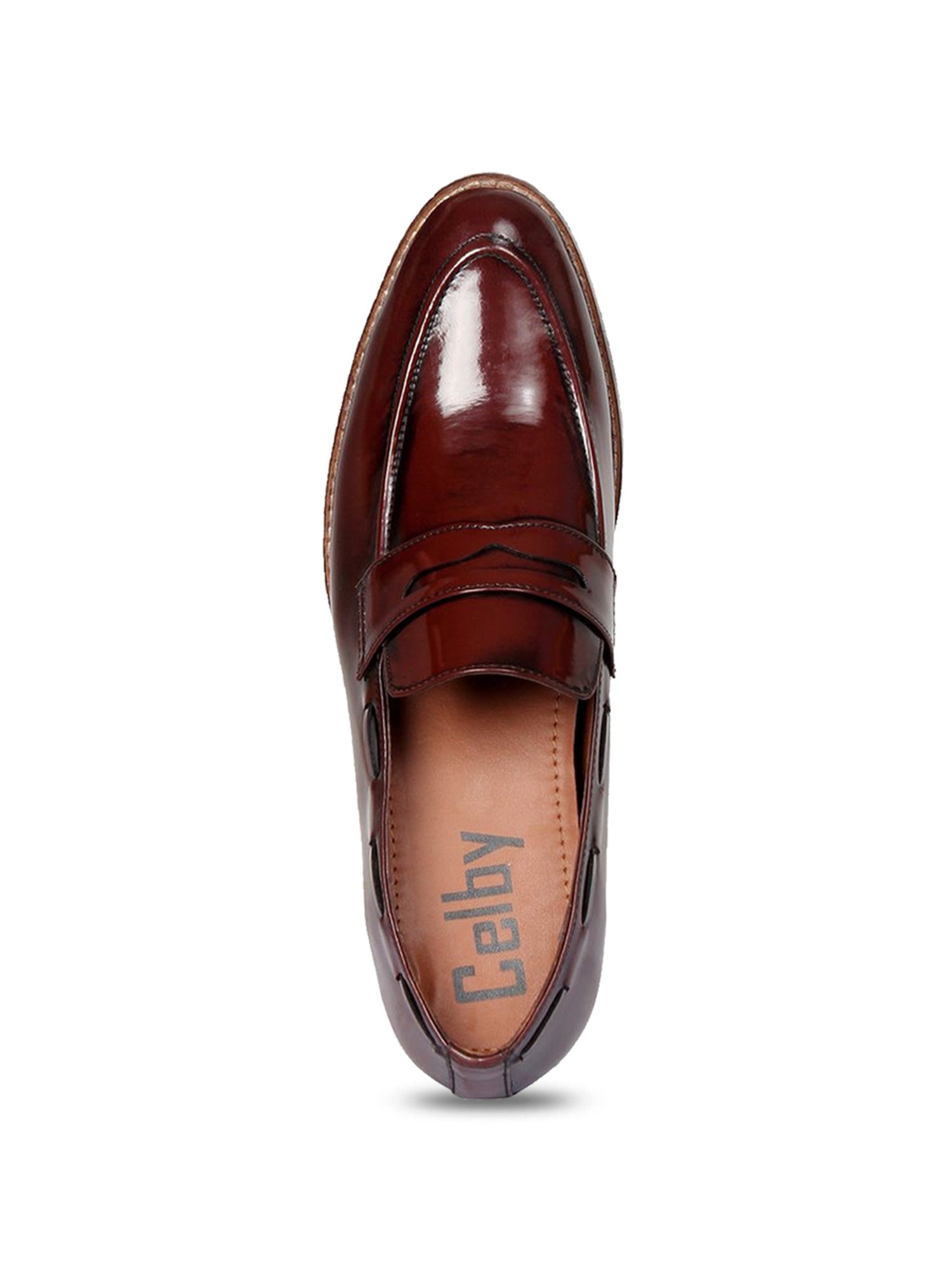 Celby Men's Height Increasing Maroon Casual Loafers