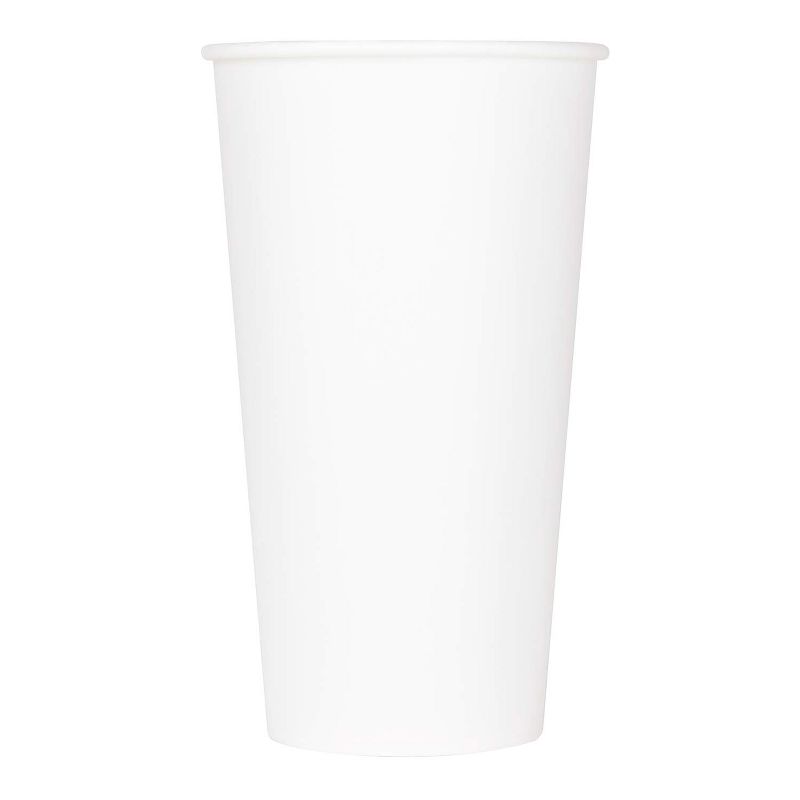 Karat C-KCP9W 32 Ounce Poly Lined Sturdy Sweat Resistant To Go High Quality Recyclable Paper Cold Cups for Soda Smoothies, and Milkshakes, 600, White