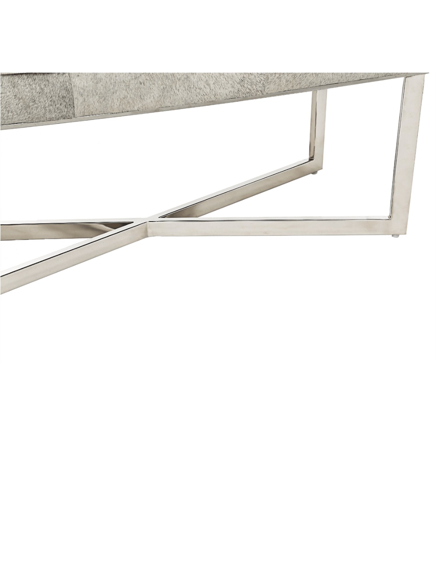 Home4U Chuck Textured Grey Stainless Steel Two Seater Bench