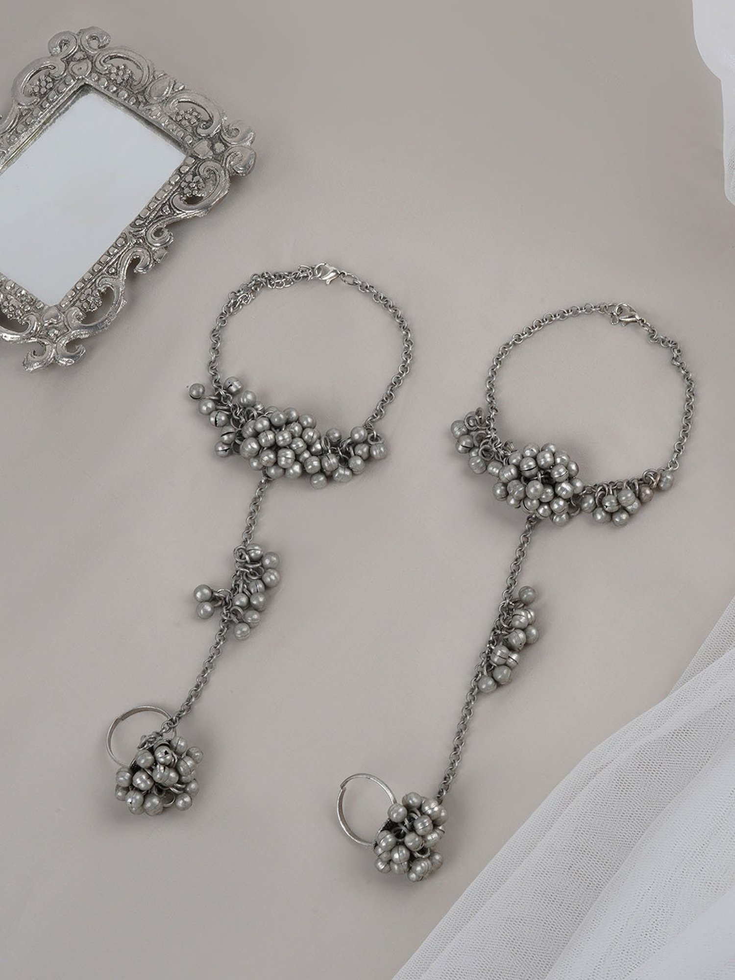 Abdesigns Gold-Plated Handpaint Wedding Doli Barat Bridal Anklets