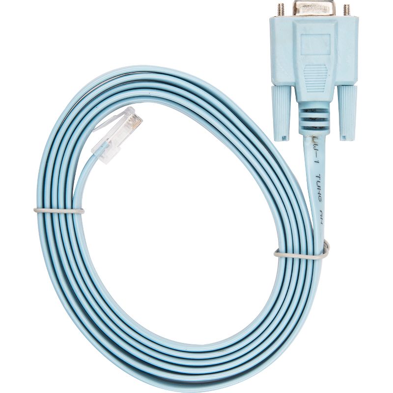 Rocstor Premium 6 ft Cisco&reg; console router cable - RJ45 (m) - DB9 (f) - RJ-45 Male Network - DB-9 Female Serial - Blue - Blue Cisco Router Cable