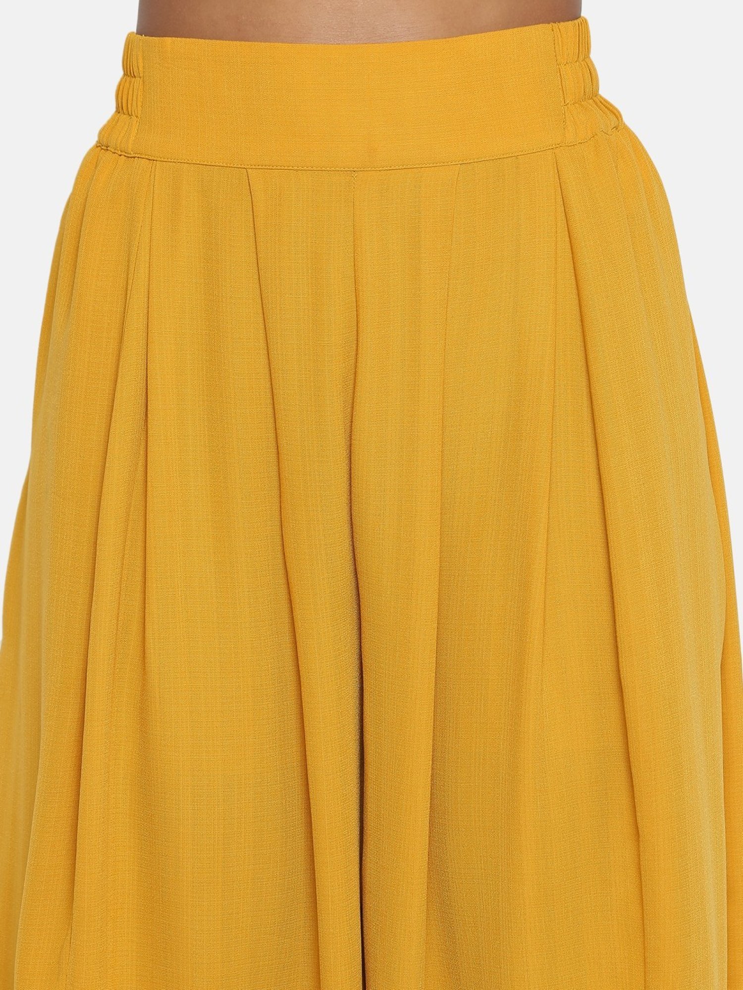 Office & You Yellow Mid Rise Harem Pants