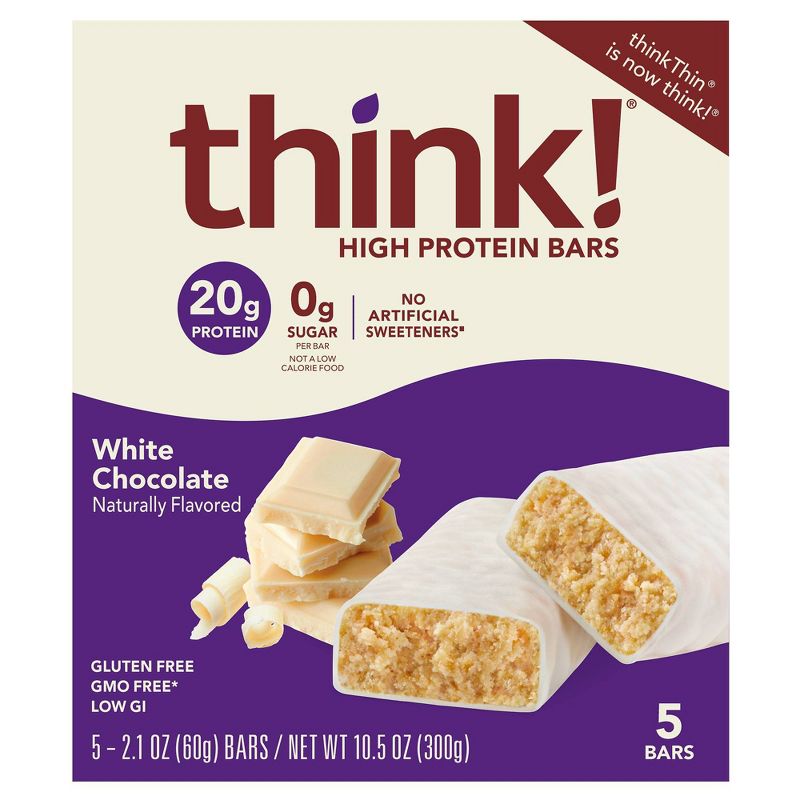 think! High Protein White Chocolate Bars - 5ct