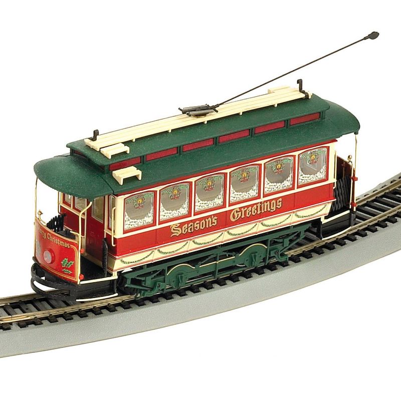 Bachmann Trains Christmas Village Streetcar - On30 Scale Ready To Run Electric Train Set