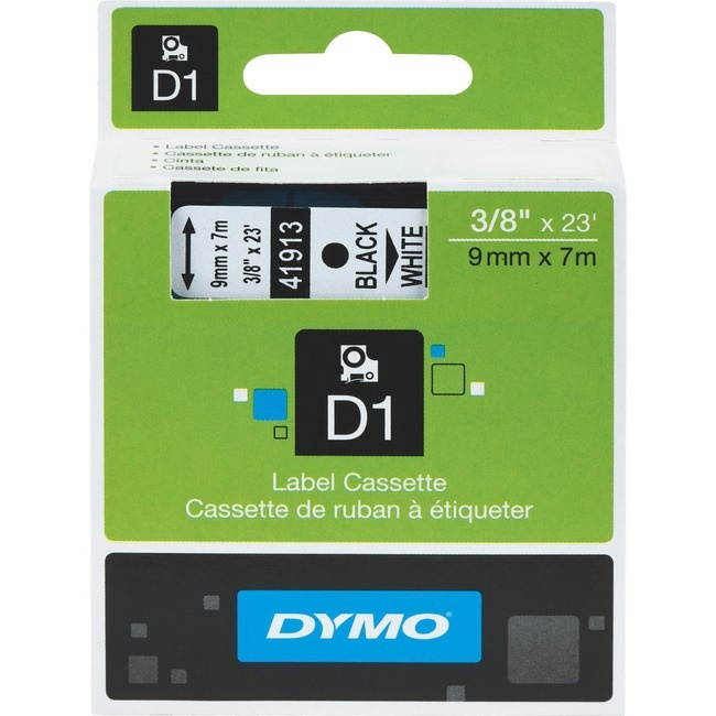 Dymo Black on White D1 Tape