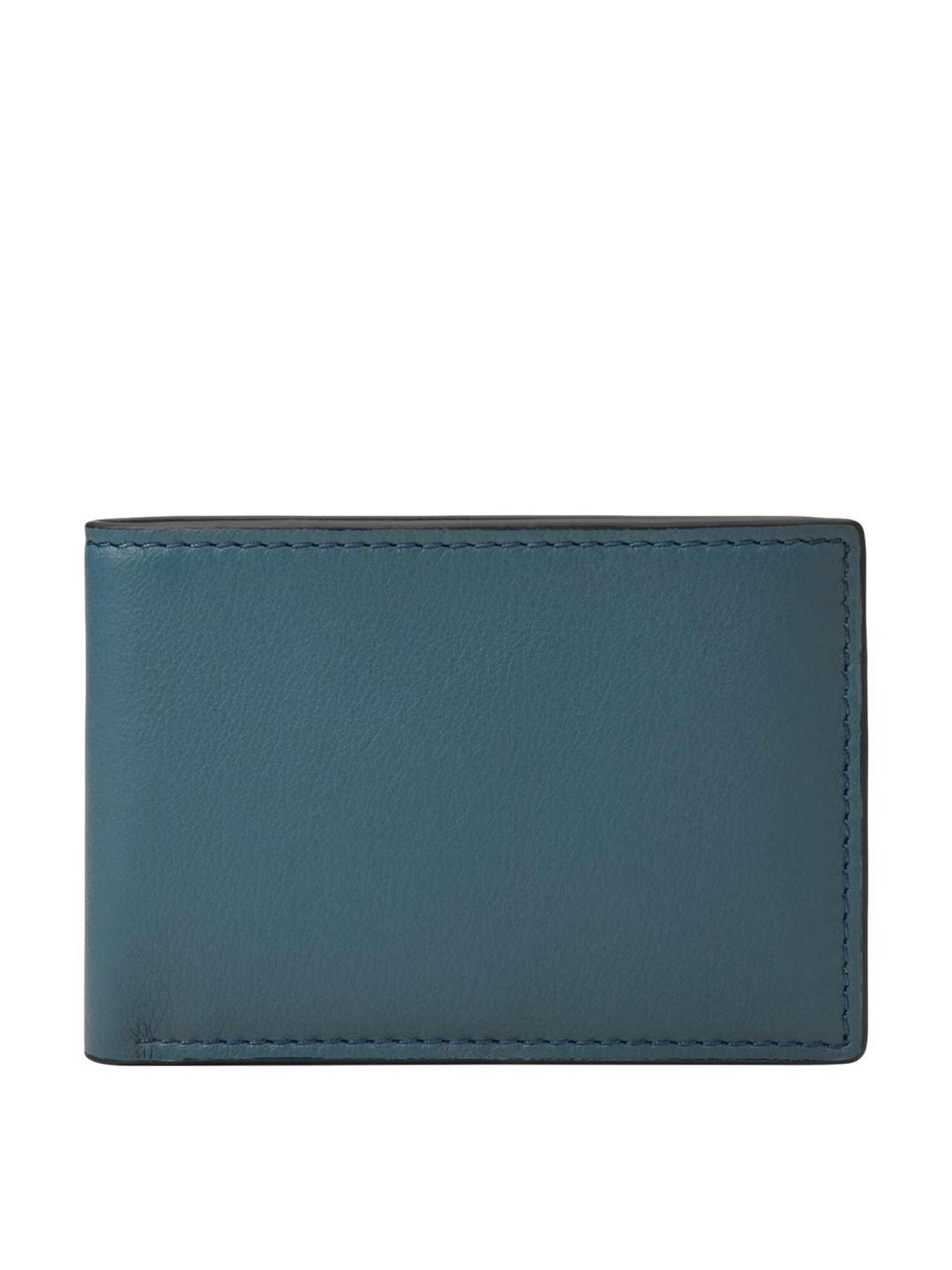 Fossil Blue Solid Bi-Fold Wallet