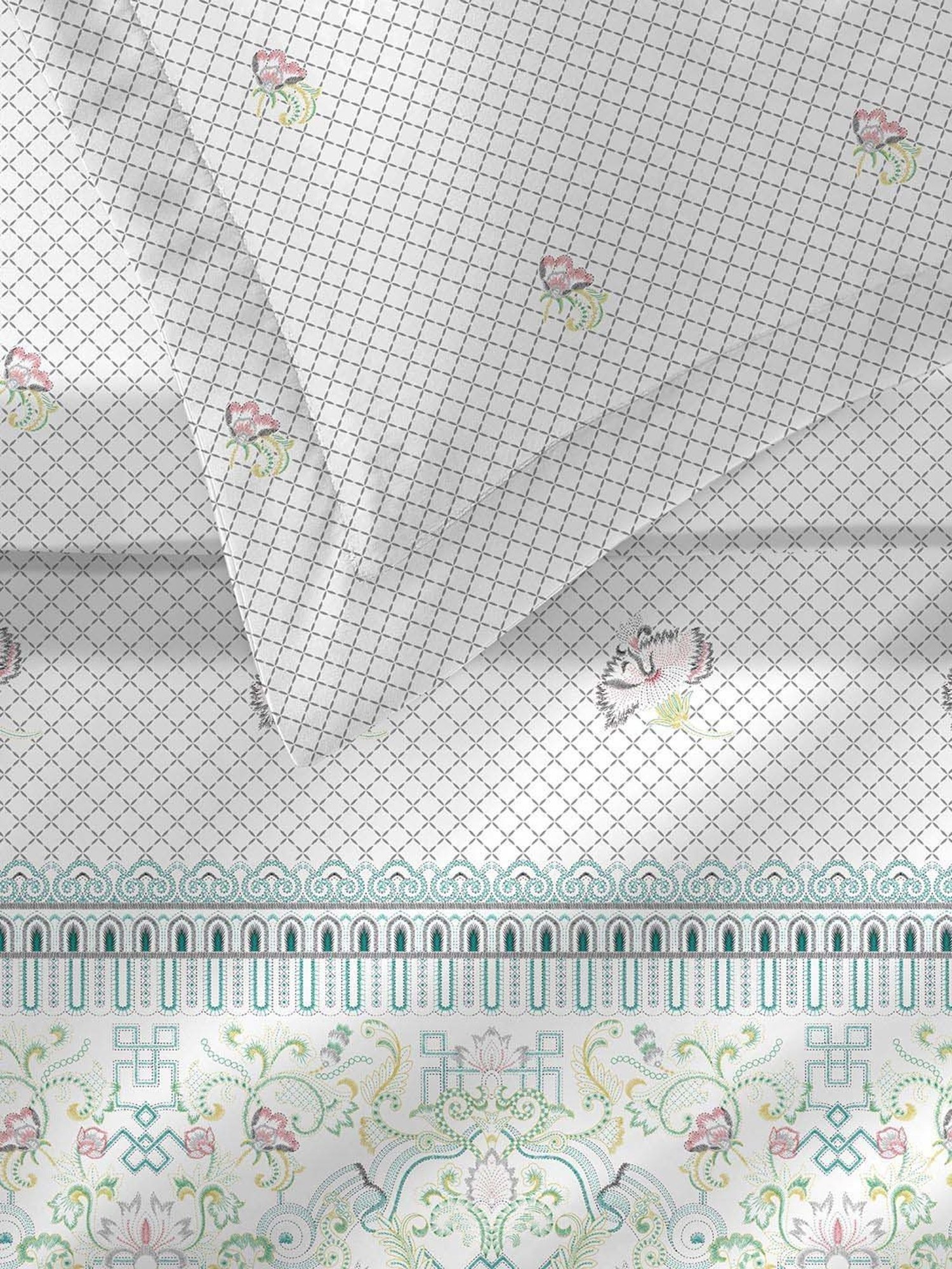 Layers Duracount White Cotton Blend 225 TC Single Size Bed Sheet with Pillow Cover