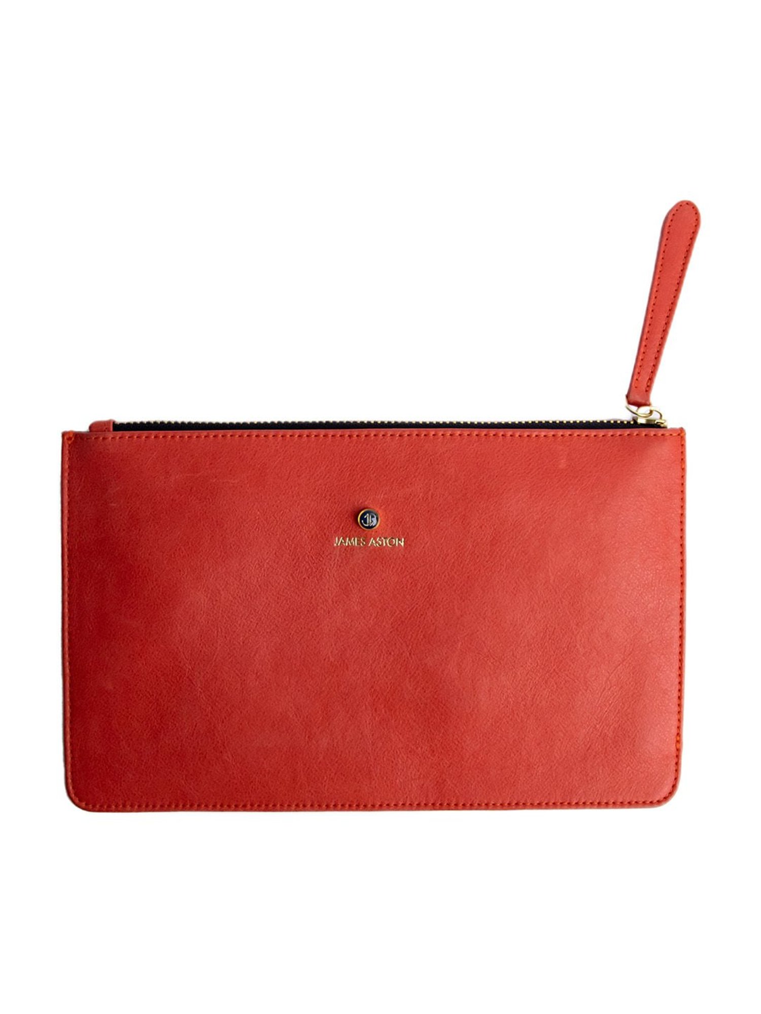 James Aston Julia Orange Medium Leather Case