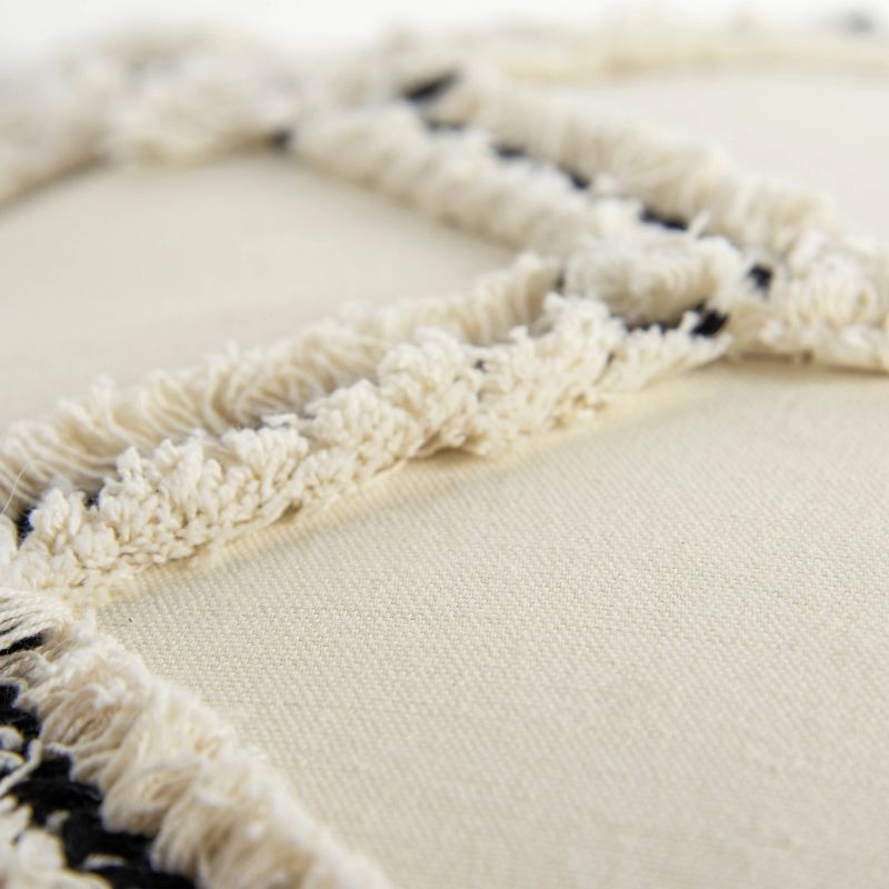 18"x18" Chevron Print Square Throw Pillow Natural - Rizzy Home