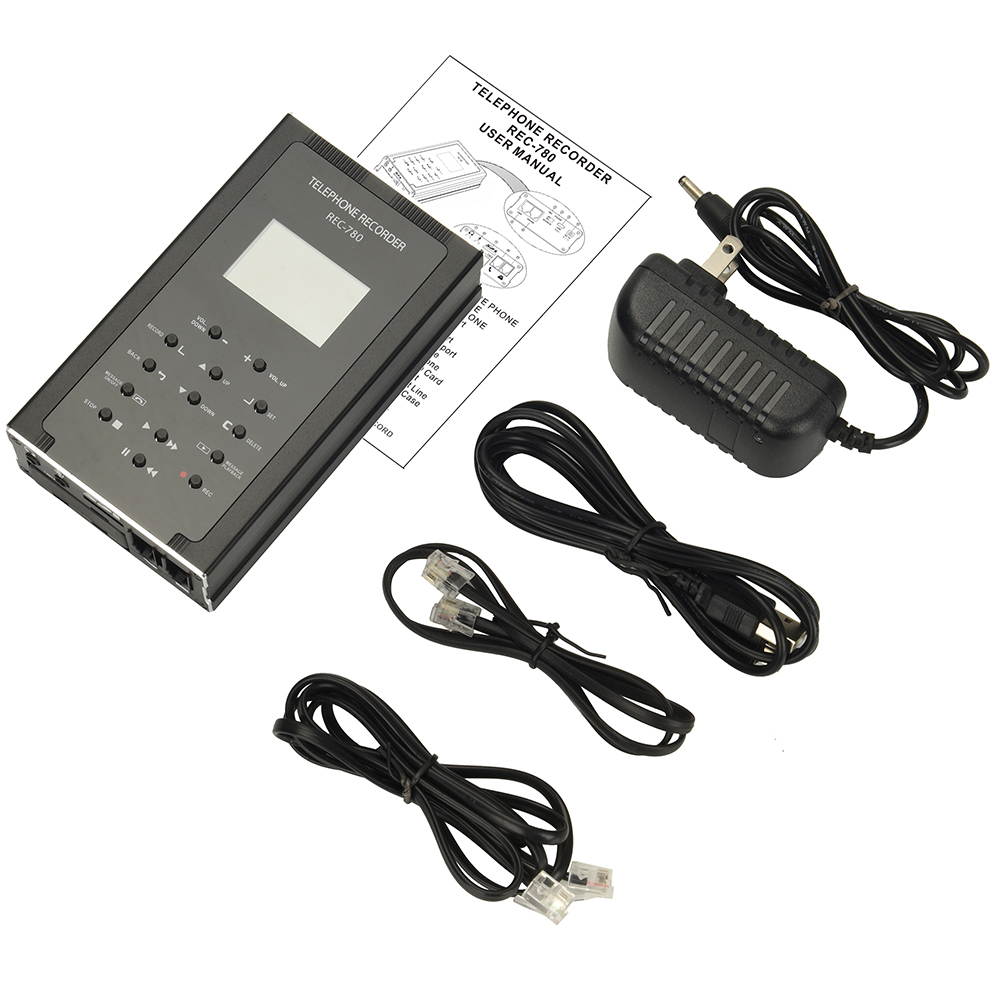 Phone Call Recorder,Automatic/manual Telephone Recording Device with Loop Recording,External Speaker and Time/Date Stamp
