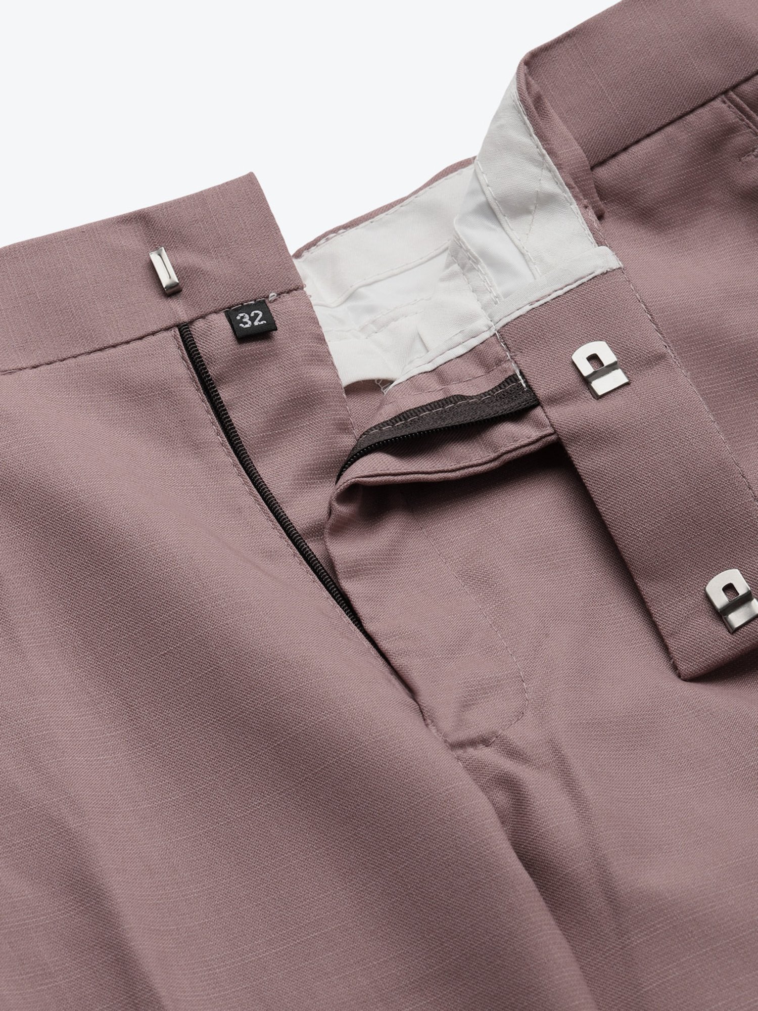 Hangup Plus Dusty Pink Regular Fit Flat Front Trousers