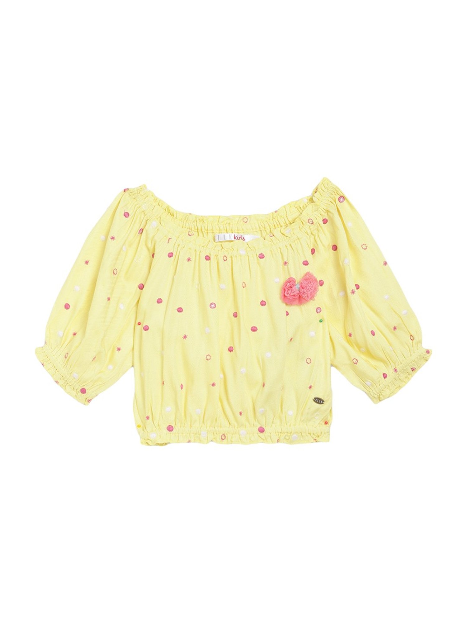 Elle Kids Yellow Applique Top