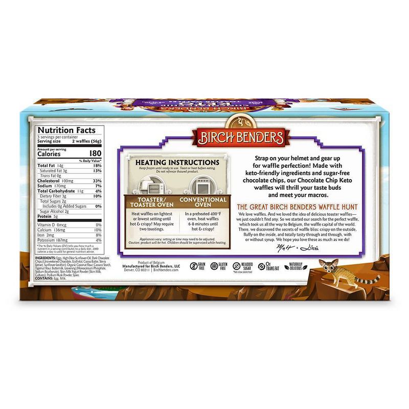 Birch Benders Keto Chocolate Chip Frozen Waffles - 6ct/5.92oz