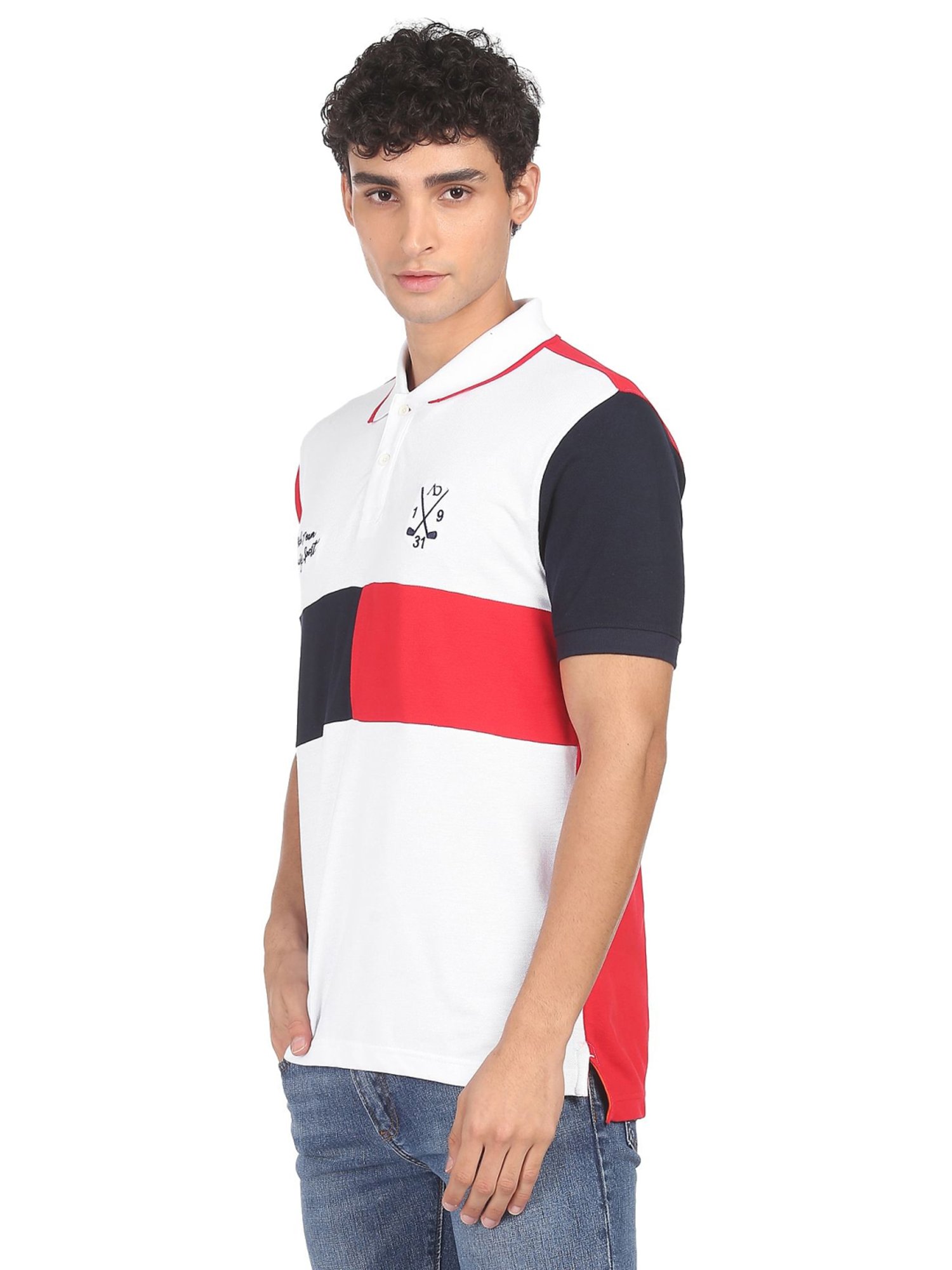 AD by Arvind Multicolor Polo T-Shirt