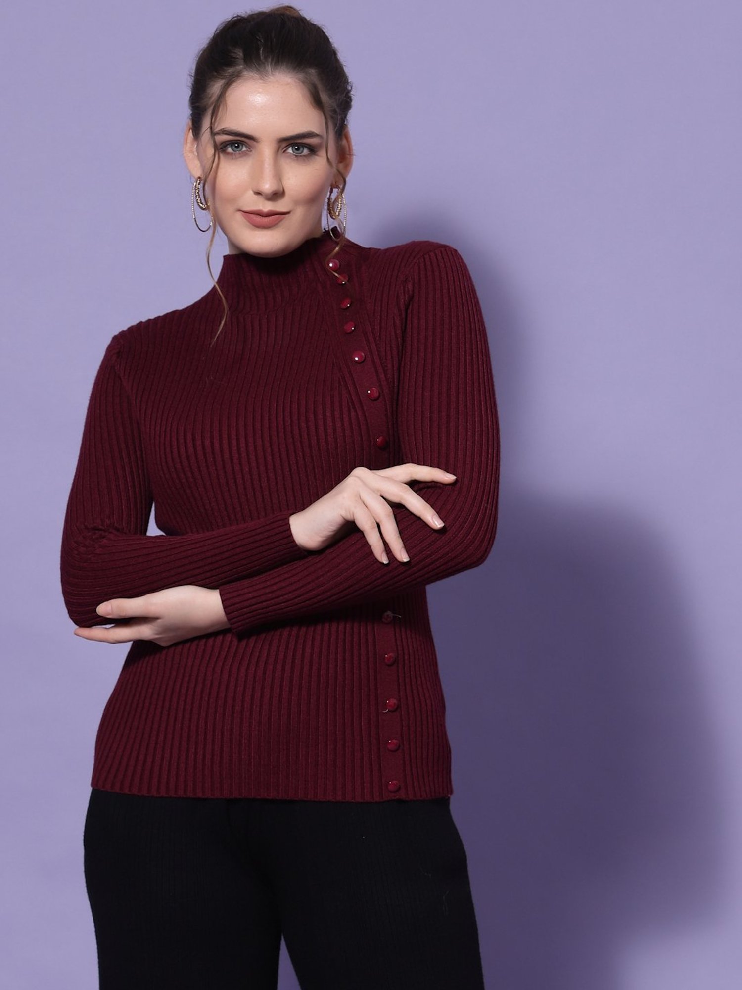 Mafadeny Wine Regular Fit Pullover