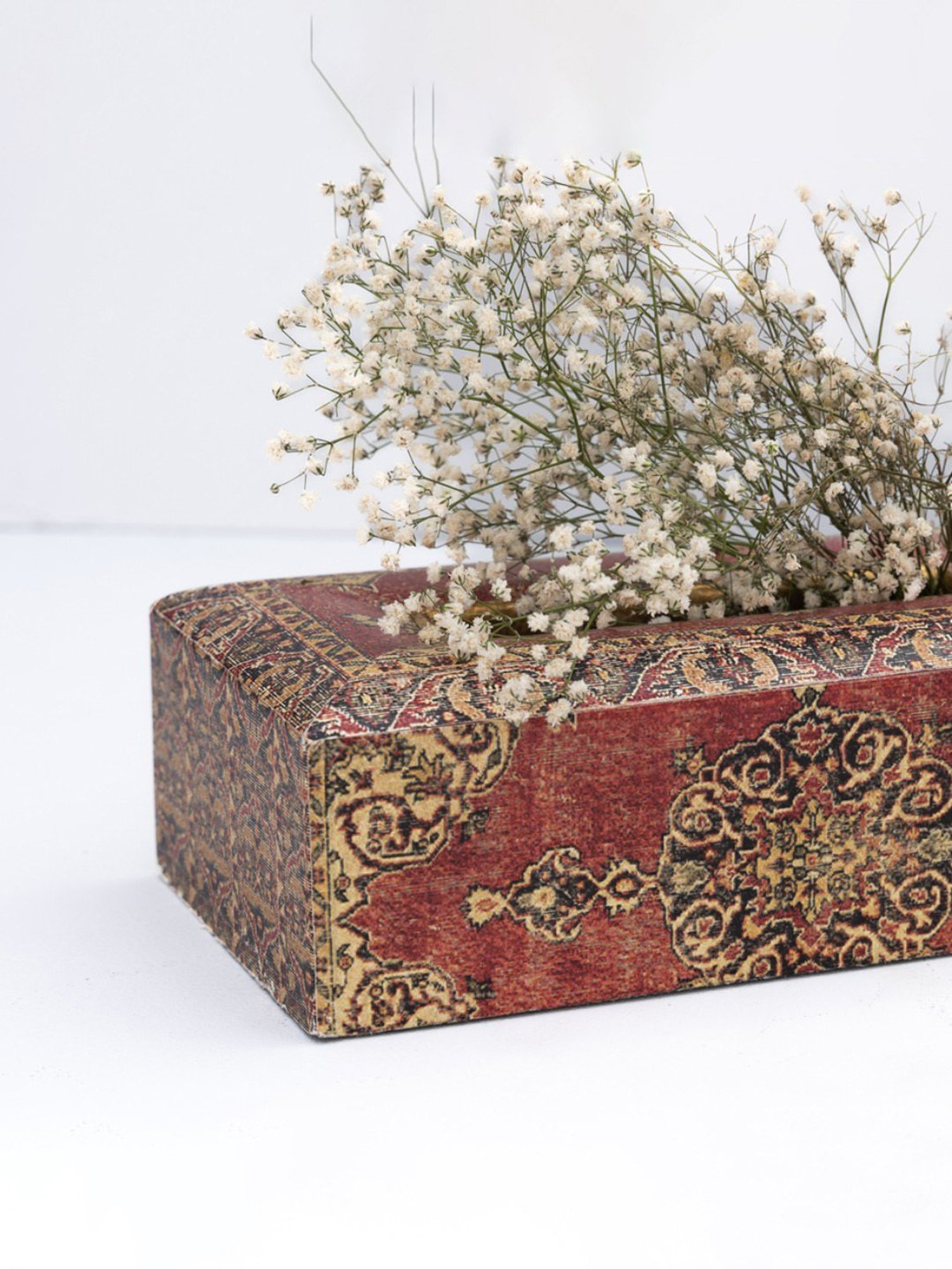 Karo Samara Printed Multicolor Wood Tissue Box