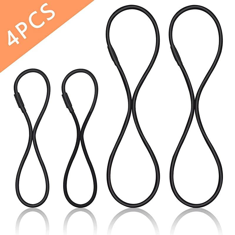 Universal Elastic Bands Replacement Antiaging Rubber Ring for Microphone Shock Mount Holder Clamp Clip Set of 4 Black