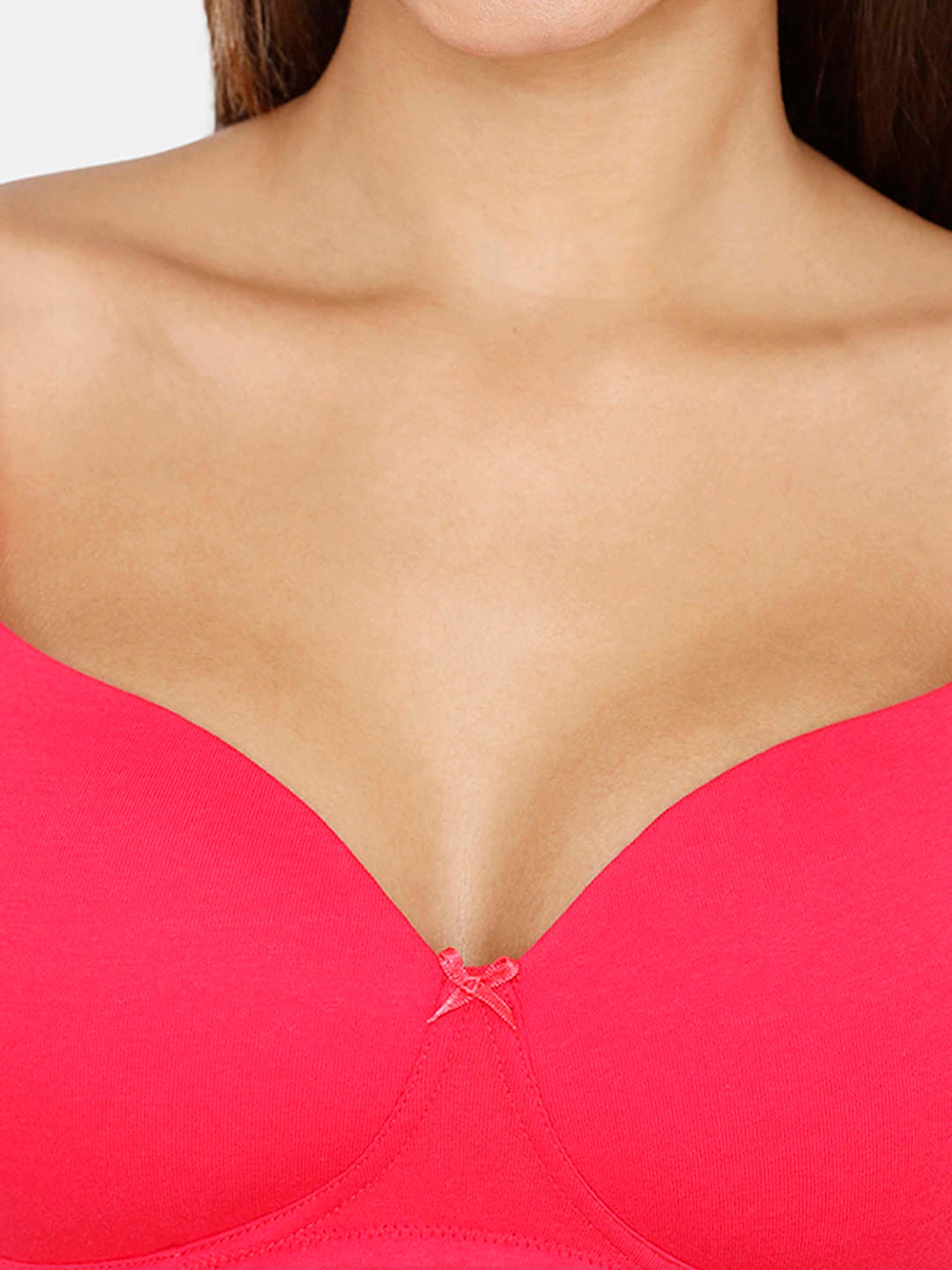 Zivame Pink Non Wired Padded T-Shirt Bra