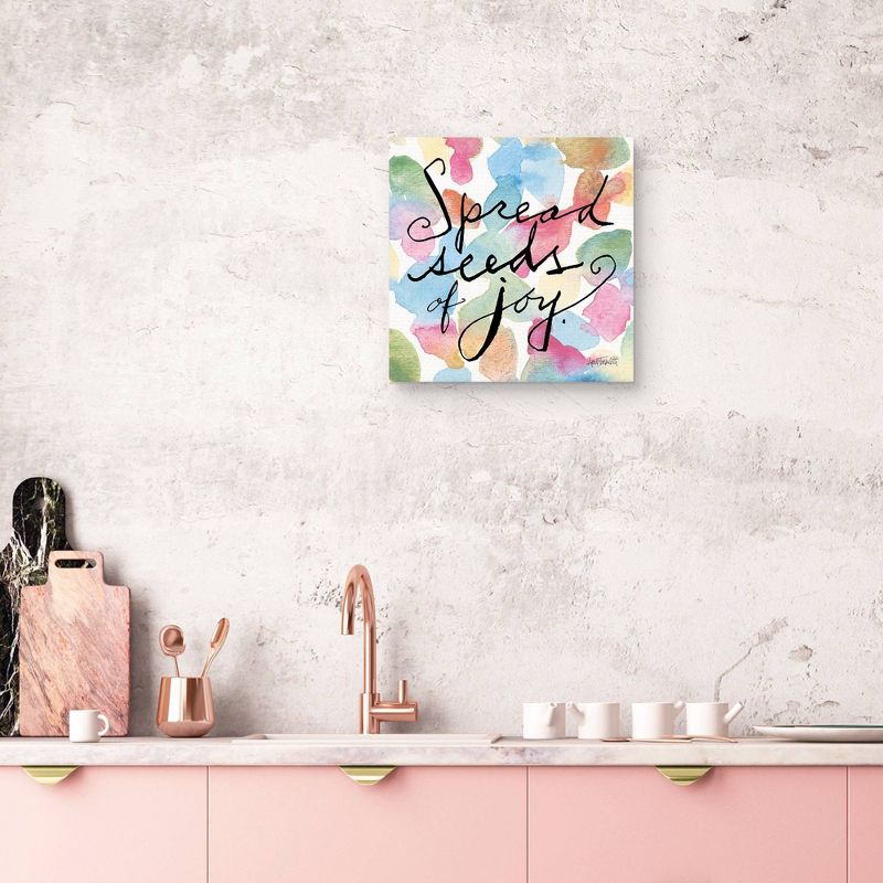 Spread Seeds of Joy By Anne Tavoletti Wrapped Unframed Canvas Art Print - Masterpiece Art Gallery
