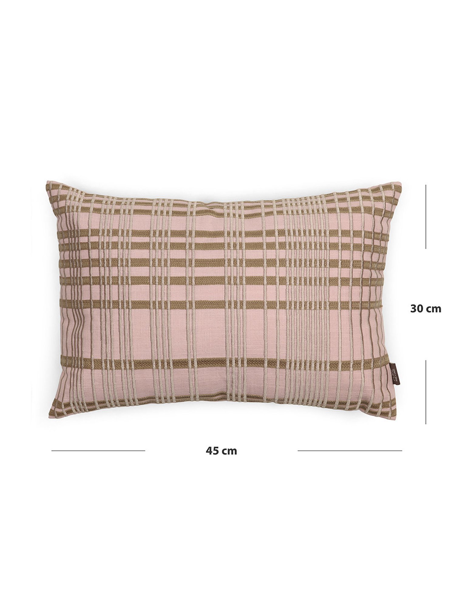 Pure Home and Living Pink Cotton Embroidery Cushion Covers